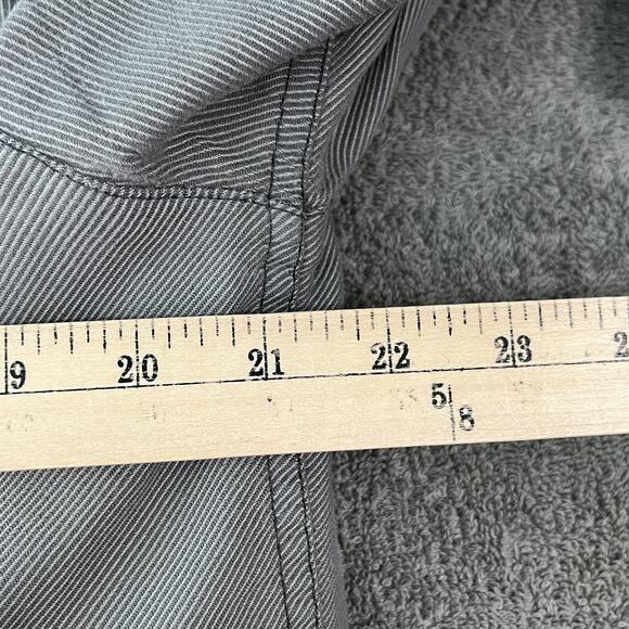 Marmot Shirt Jacket Mens Medium Gray Fleece Lined Button Front Shacket Preppy - Picture 12 of 12